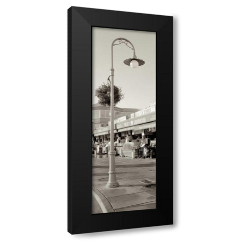 Fishermans Wharf Pano - 1 Black Modern Wood Framed Art Print by Blaustein, Alan
