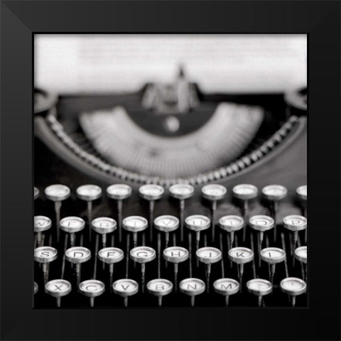 Retro-Typewriter - 1 Black Modern Wood Framed Art Print by Blaustein, Alan