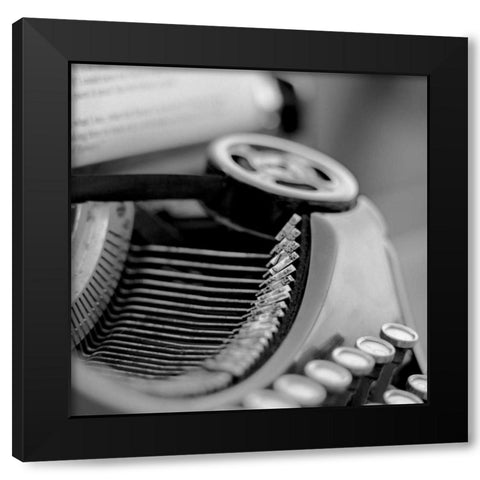 Retro-Typewriter - 3 Black Modern Wood Framed Art Print by Blaustein, Alan