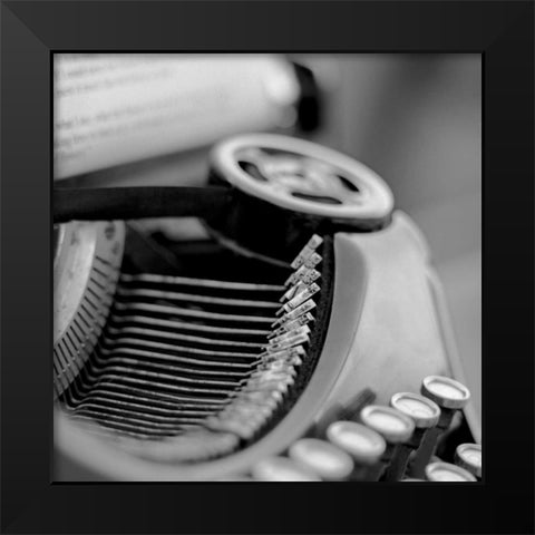 Retro-Typewriter - 3 Black Modern Wood Framed Art Print by Blaustein, Alan