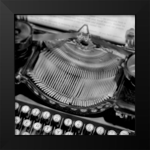 Retro-Typewriter - 4 Black Modern Wood Framed Art Print by Blaustein, Alan