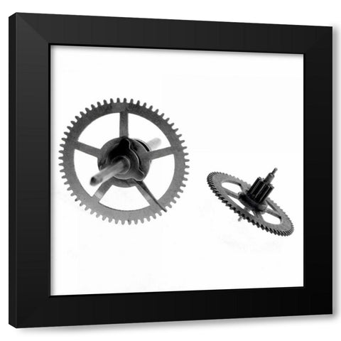 Retro- Gears - 10 Black Modern Wood Framed Art Print with Double Matting by Blaustein, Alan