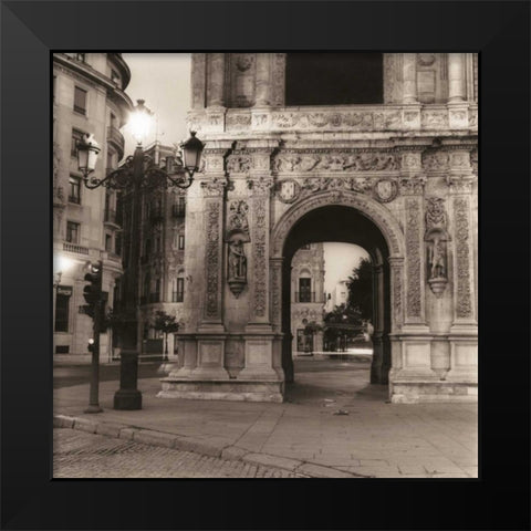 Plaza de San Francisco Black Modern Wood Framed Art Print by Blaustein, Alan