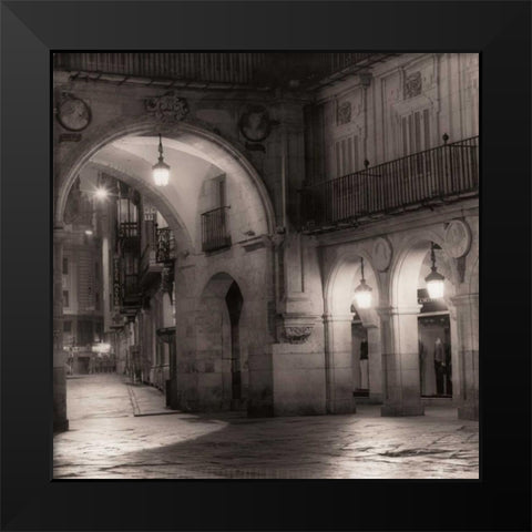 Plaza de la Mayor Black Modern Wood Framed Art Print by Blaustein, Alan