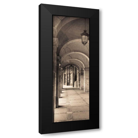 Paseo del Espolon Salamanca Black Modern Wood Framed Art Print by Blaustein, Alan
