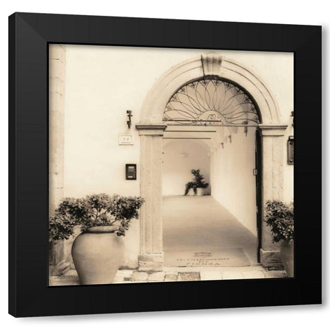 Pienza Toscana Black Modern Wood Framed Art Print by Blaustein, Alan