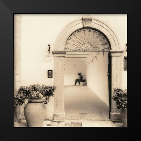 Pienza Toscana Black Modern Wood Framed Art Print by Blaustein, Alan