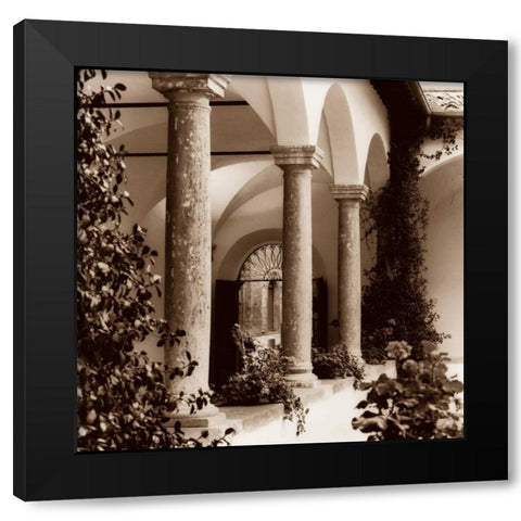 Piazza Toscana Black Modern Wood Framed Art Print by Blaustein, Alan