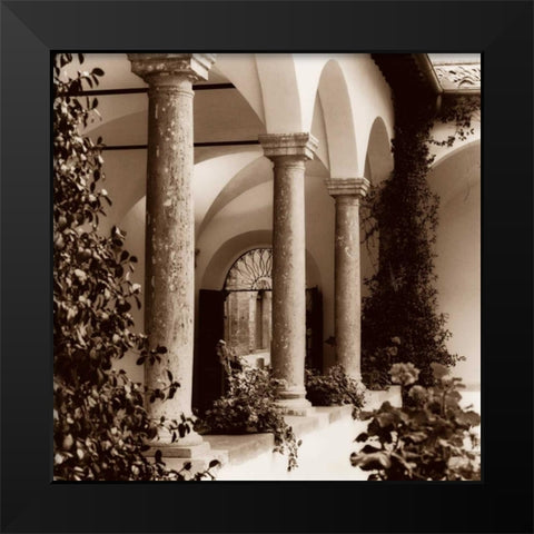 Piazza Toscana Black Modern Wood Framed Art Print by Blaustein, Alan