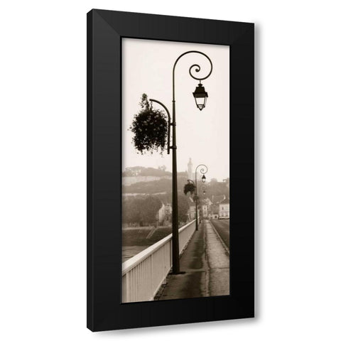 Pont de Chinon Black Modern Wood Framed Art Print with Double Matting by Blaustein, Alan