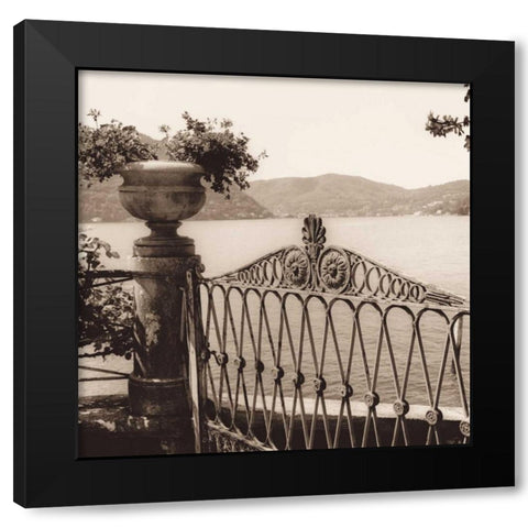 Cernobbio Vista Black Modern Wood Framed Art Print with Double Matting by Blaustein, Alan