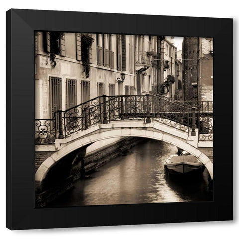 Ponti di Venezia No. 1 Black Modern Wood Framed Art Print with Double Matting by Blaustein, Alan
