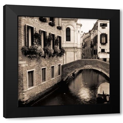 Ponti di Venezia No. 2 Black Modern Wood Framed Art Print with Double Matting by Blaustein, Alan