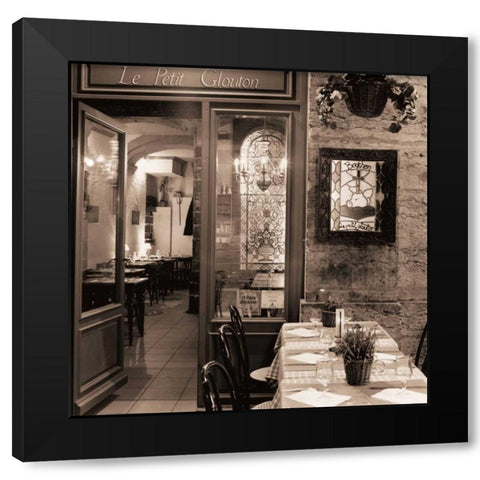 Le Petit Glouton Black Modern Wood Framed Art Print with Double Matting by Blaustein, Alan