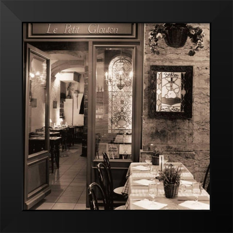 Le Petit Glouton Black Modern Wood Framed Art Print by Blaustein, Alan