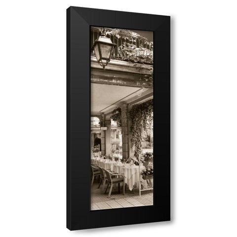 Caffe Bellagio Black Modern Wood Framed Art Print with Double Matting by Blaustein, Alan
