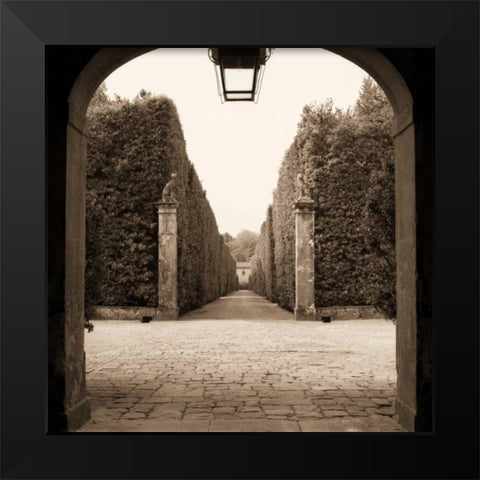 Giardini Portico Black Modern Wood Framed Art Print by Blaustein, Alan