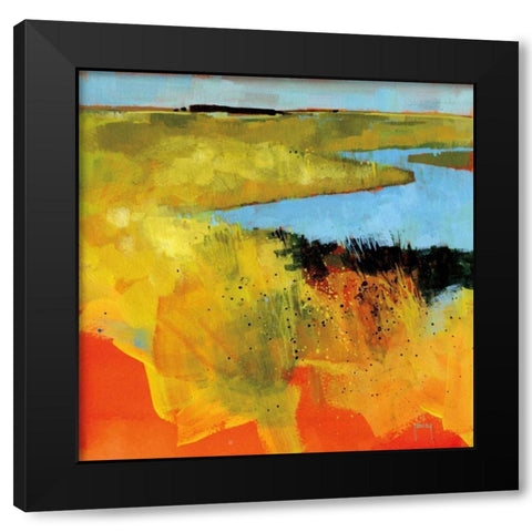 Backwaters Black Modern Wood Framed Art Print by Bailey, Paul