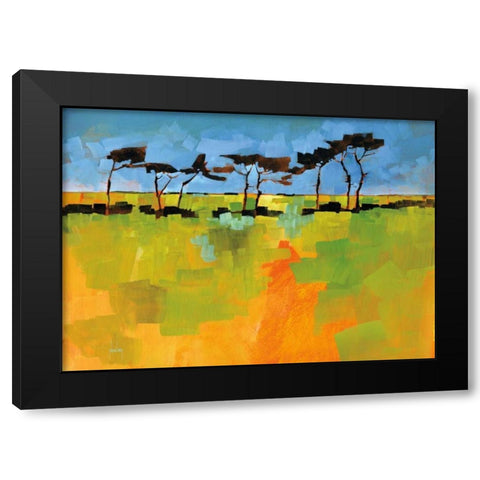 Suffolk Scots Black Modern Wood Framed Art Print by Bailey, Paul