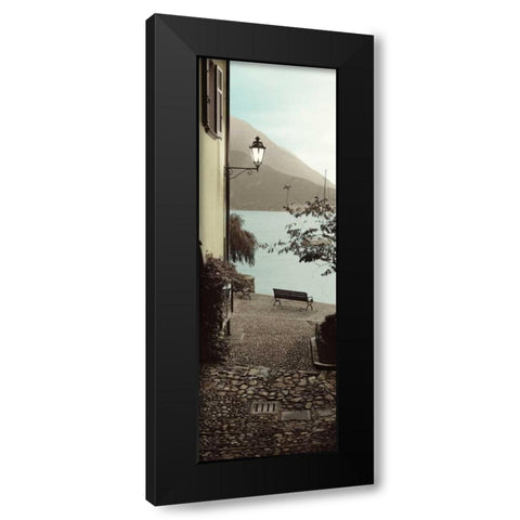 Panchina di Lago Black Modern Wood Framed Art Print with Double Matting by Blaustein, Alan