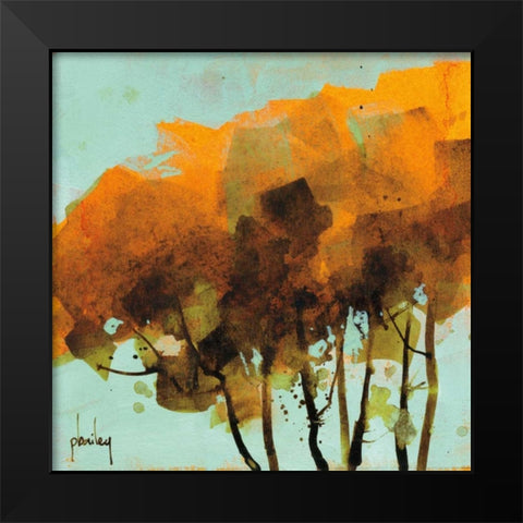 Seven Trees Black Modern Wood Framed Art Print by Bailey, Paul
