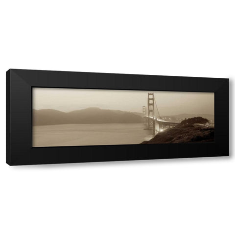 Bridge Illuminated Black Modern Wood Framed Art Print with Double Matting by Blaustein, Alan