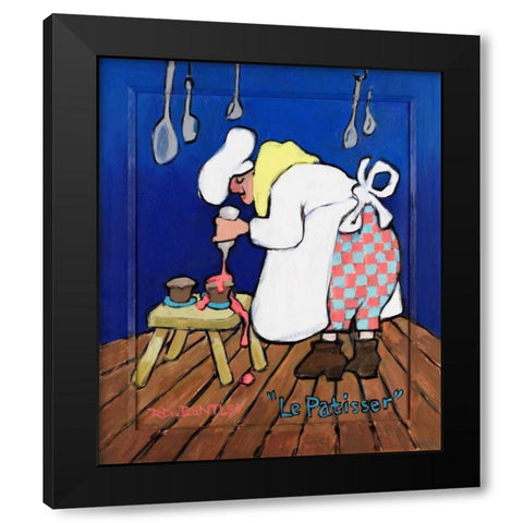 La Patisser Black Modern Wood Framed Art Print with Double Matting by Bentley, Robert Dewar