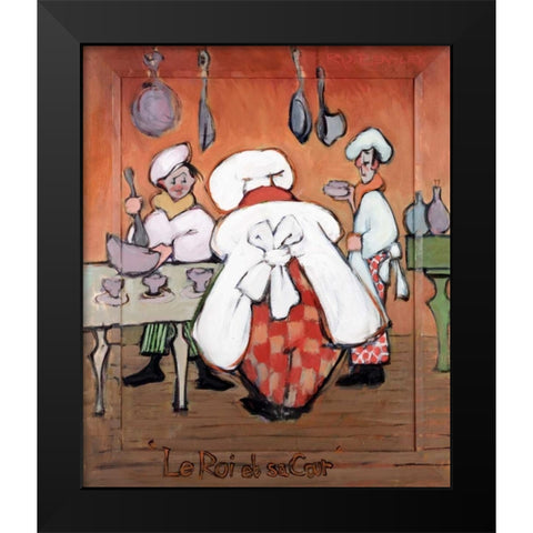 Le Roi et sa Court Black Modern Wood Framed Art Print by Bentley, Robert Dewar