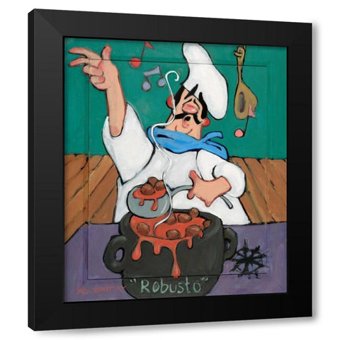Robusto Black Modern Wood Framed Art Print with Double Matting by Bentley, Robert Dewar