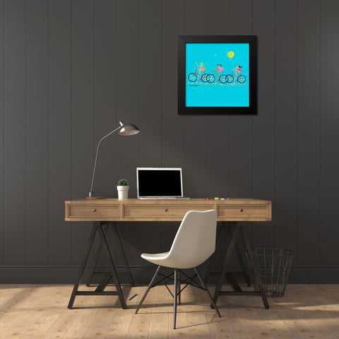 Tour de Girls Black Modern Wood Framed Art Print by Benchetrit, Caroline