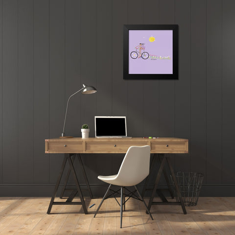 Tour de Girls 2 Black Modern Wood Framed Art Print by Benchetrit, Caroline