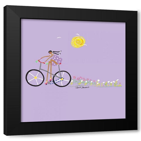 Tour de Girls 2 Black Modern Wood Framed Art Print by Benchetrit, Caroline