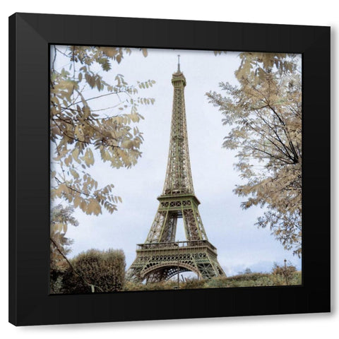 Tour Eiffel au Printemps Black Modern Wood Framed Art Print by Blaustein, Alan