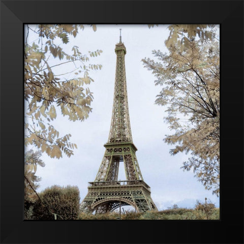 Tour Eiffel au Printemps Black Modern Wood Framed Art Print by Blaustein, Alan