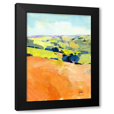 Downland One Black Modern Wood Framed Art Print by Bailey, Paul