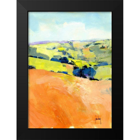 Downland One Black Modern Wood Framed Art Print by Bailey, Paul