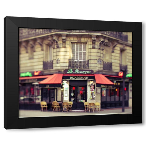 Paris La Rouerge Black Modern Wood Framed Art Print with Double Matting by Bevan, Keri