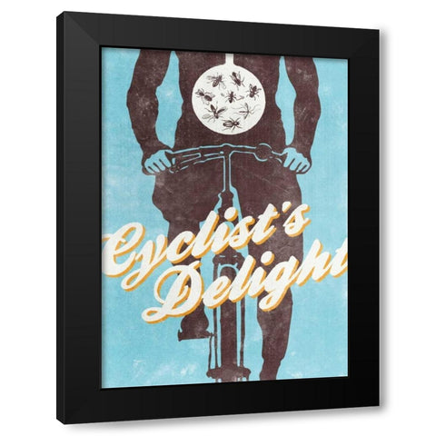 Cyclistâ€™s Delight Black Modern Wood Framed Art Print by Beer, Hannes