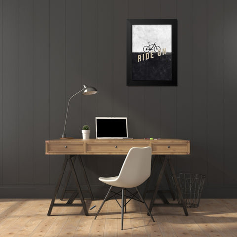 Ride On Black Modern Wood Framed Art Print by Beer, Hannes