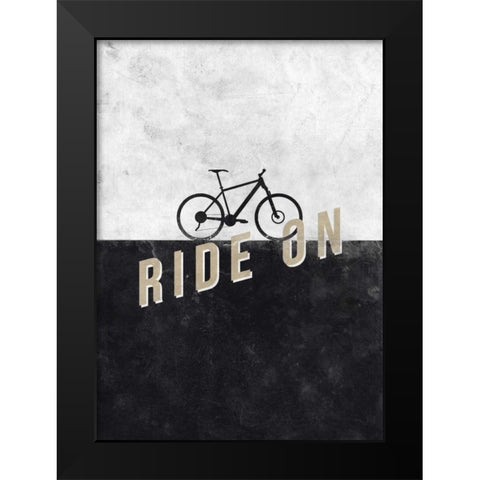 Ride On Black Modern Wood Framed Art Print by Beer, Hannes
