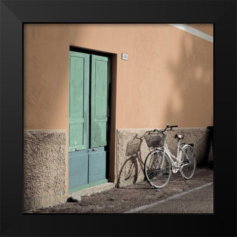 Liguria Bicycle Black Modern Wood Framed Art Print by Blaustein, Alan