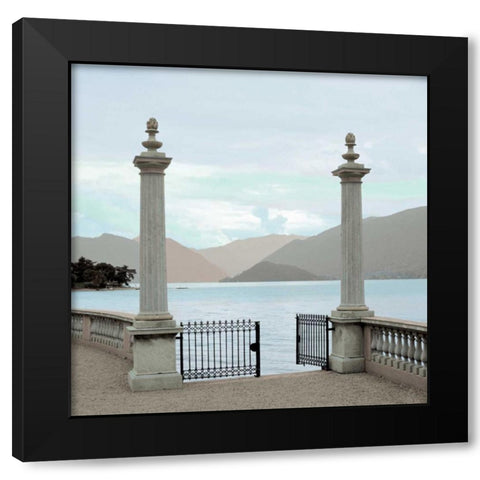 Harbor Garden Gates Black Modern Wood Framed Art Print by Blaustein, Alan