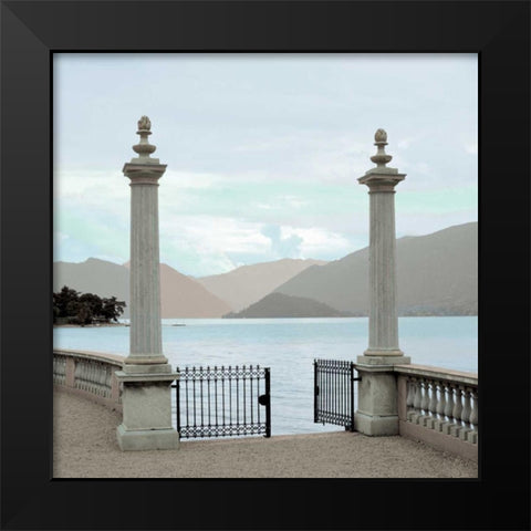 Harbor Garden Gates Black Modern Wood Framed Art Print by Blaustein, Alan