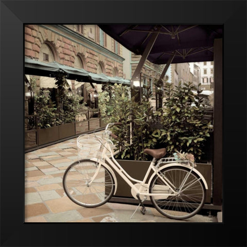 Firenze Bicycle Black Modern Wood Framed Art Print by Blaustein, Alan