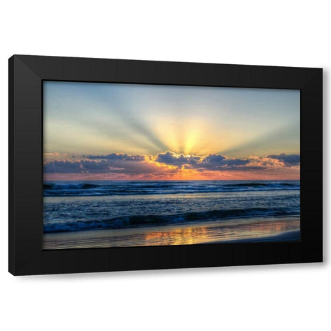 Radiant Dawn Black Modern Wood Framed Art Print with Double Matting by Burdick, Chuck