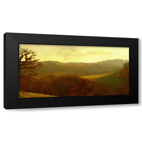 Rolling Hills Black Modern Wood Framed Art Print by Bay, Noah