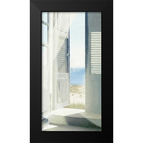 Grey Doors Black Modern Wood Framed Art Print by Bay, Noah