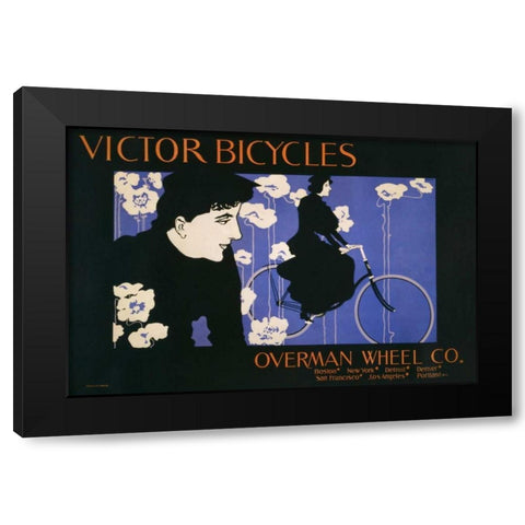 Victor Bicycles - horizontal Black Modern Wood Framed Art Print by Bradley, William Henry