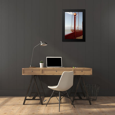 Art Deco Lamposts #4 Black Modern Wood Framed Art Print by Blaustein, Alan