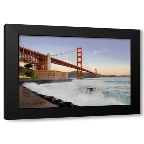 Golden Gate Bridge at Dawn Black Modern Wood Framed Art Print by Blaustein, Alan